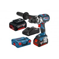 BOSCH GSR 18V-110 C gręžtuvas - suktuvas 2x5 Ah L-Boxx